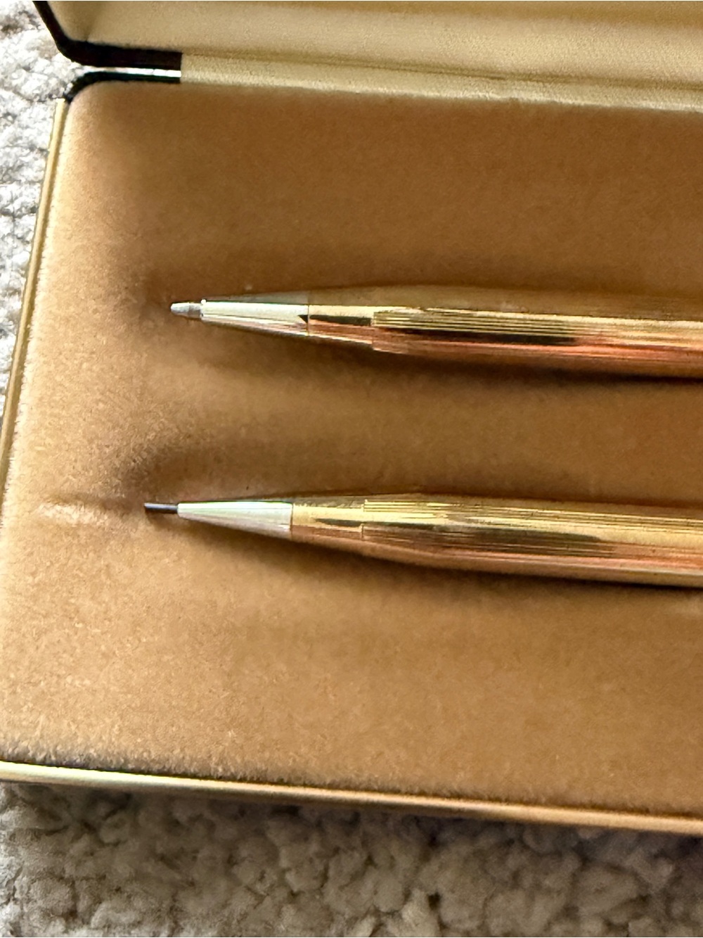 Cross 10K Gold Ballpoint Pen and Pencil Set - Gold - Picture 5 of 5